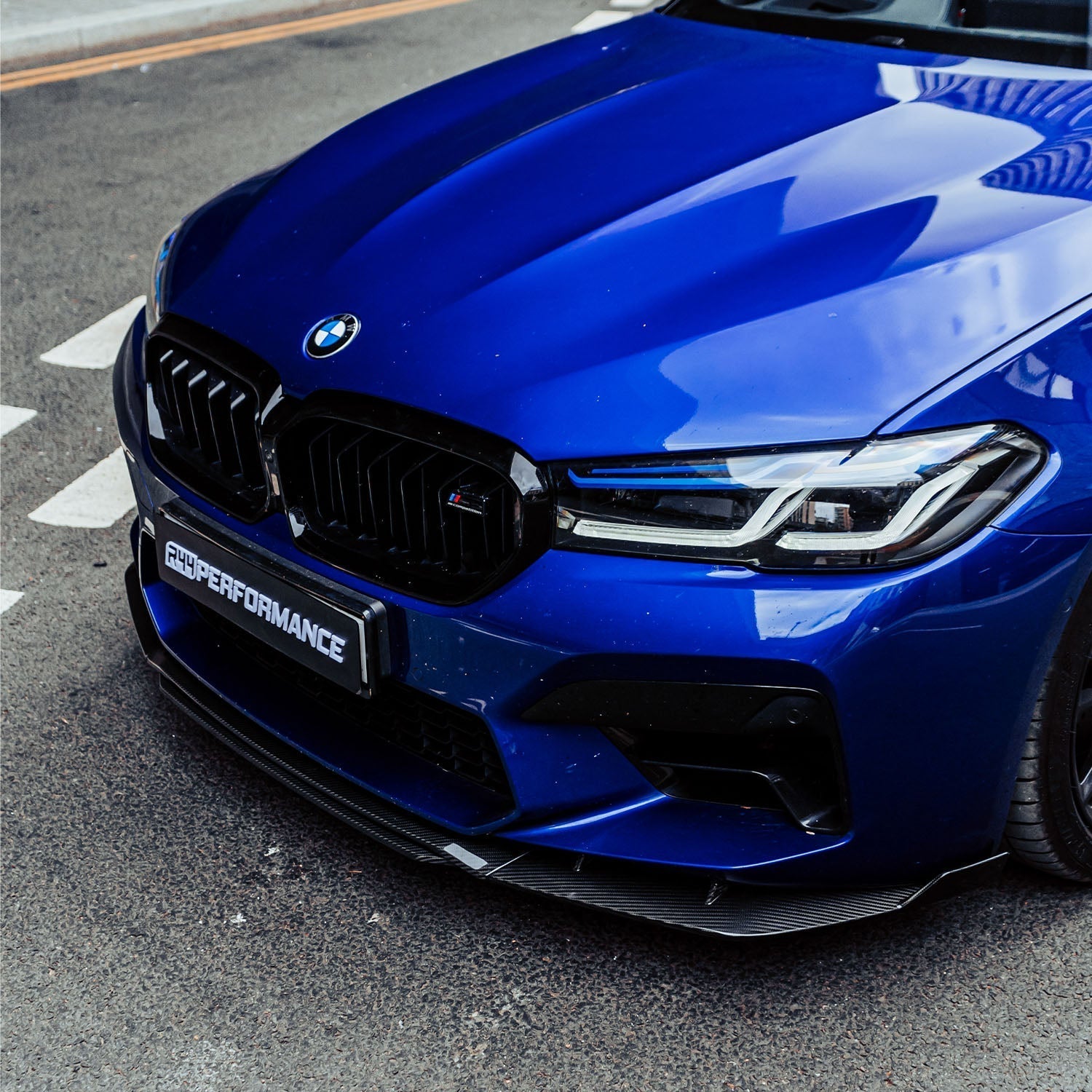 BMW F90 M5 LCI Pre Preg Carbon Fibre Low Line Front Splitter