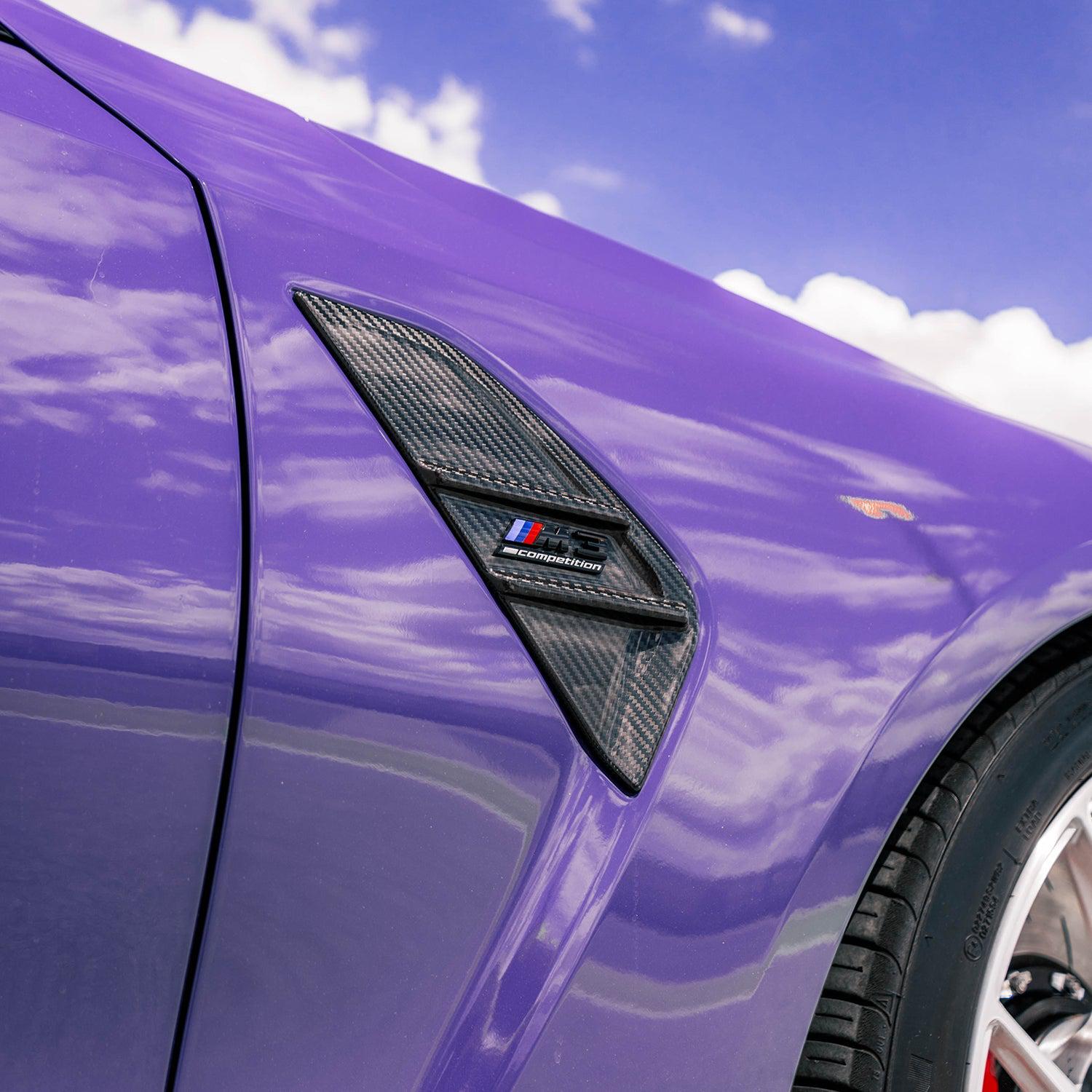 BMW G80 & G81 M3 Pre Preg Carbon Fibre Full Replacement Side Badges