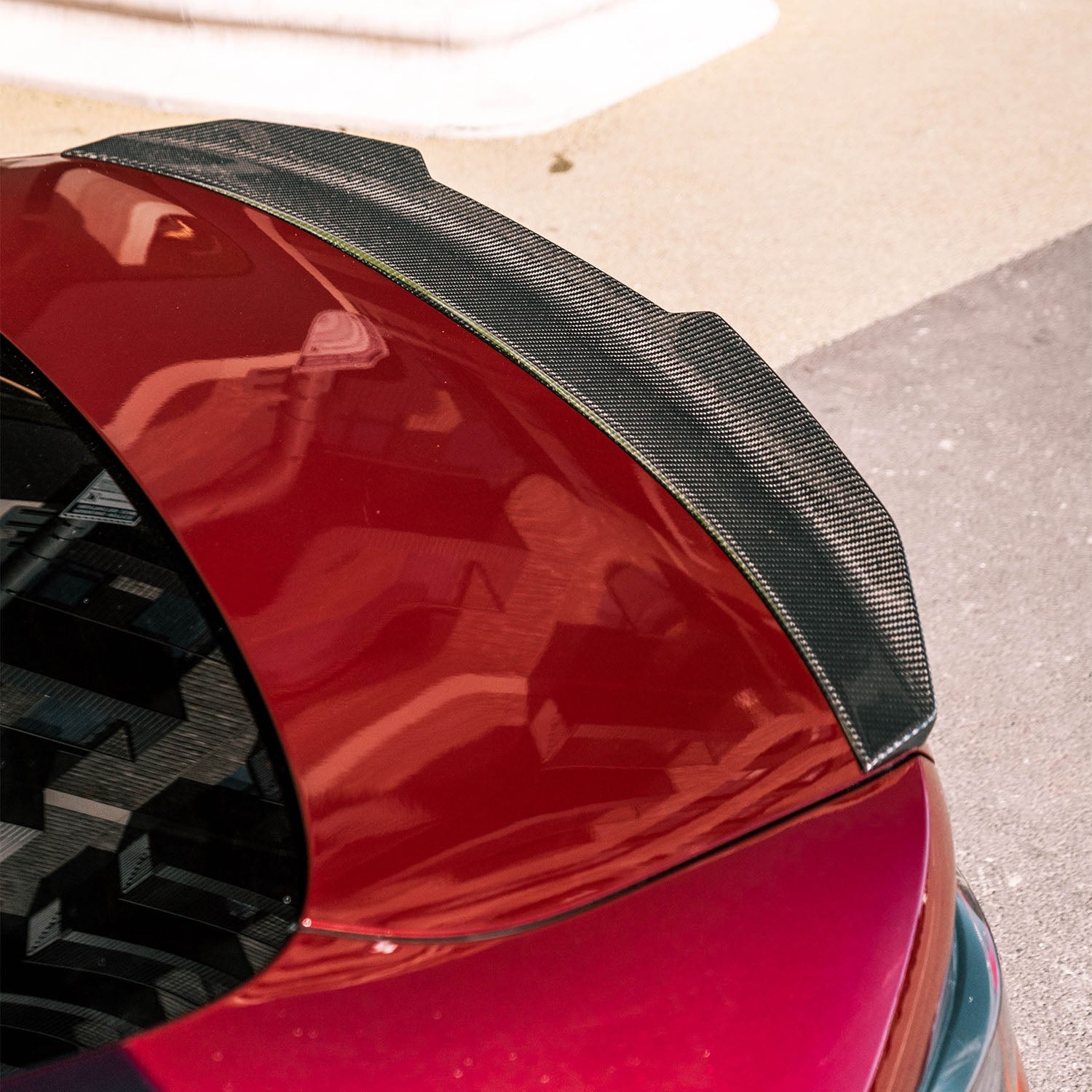 BMW G82 M4 Coupe Pre Preg Carbon Fibre Ducktail Style Rear Spoiler