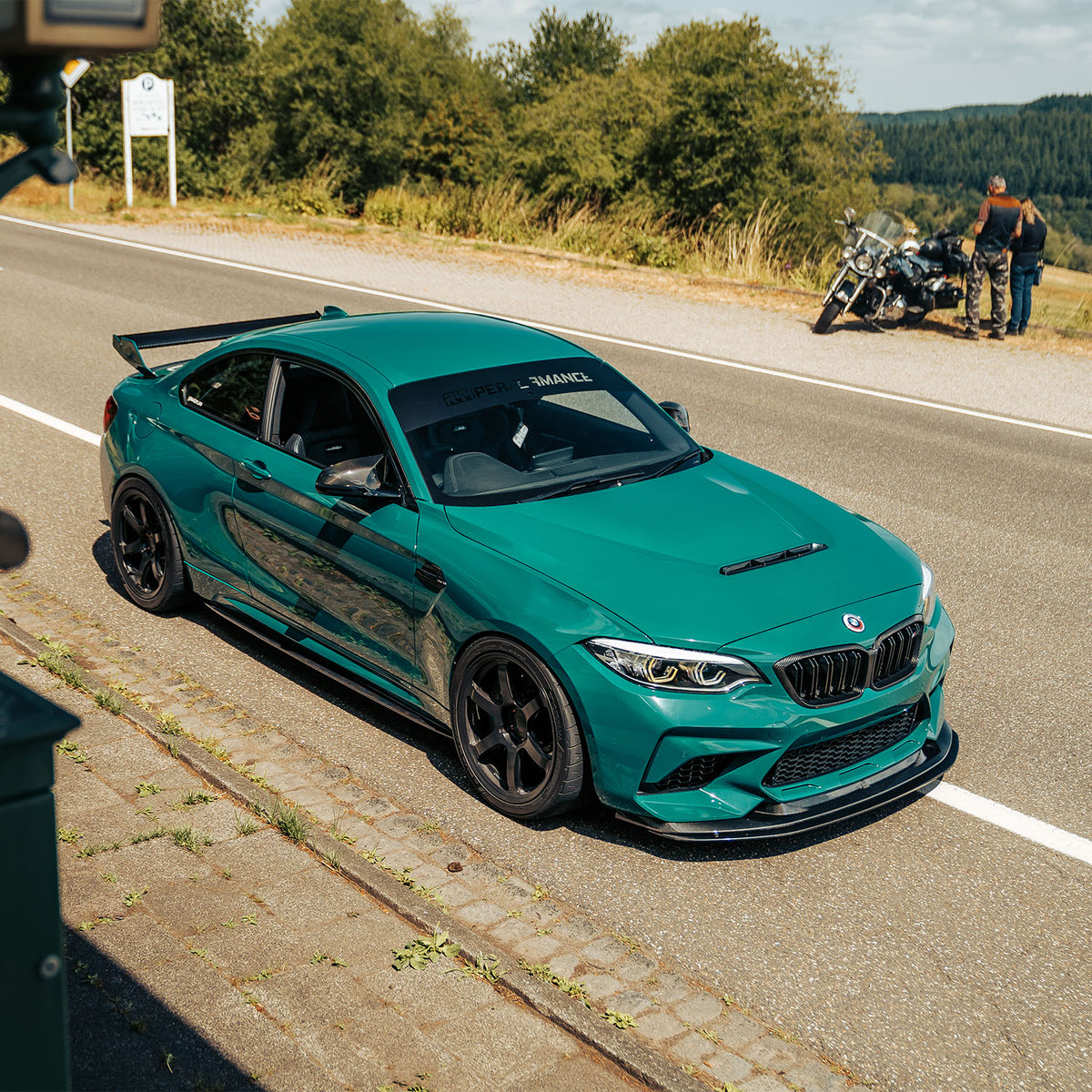 MHC+ BMW F87 M2 & M2 Competition GTX Adjustable Front Aero Add On In Pre Preg Carbon Fibre