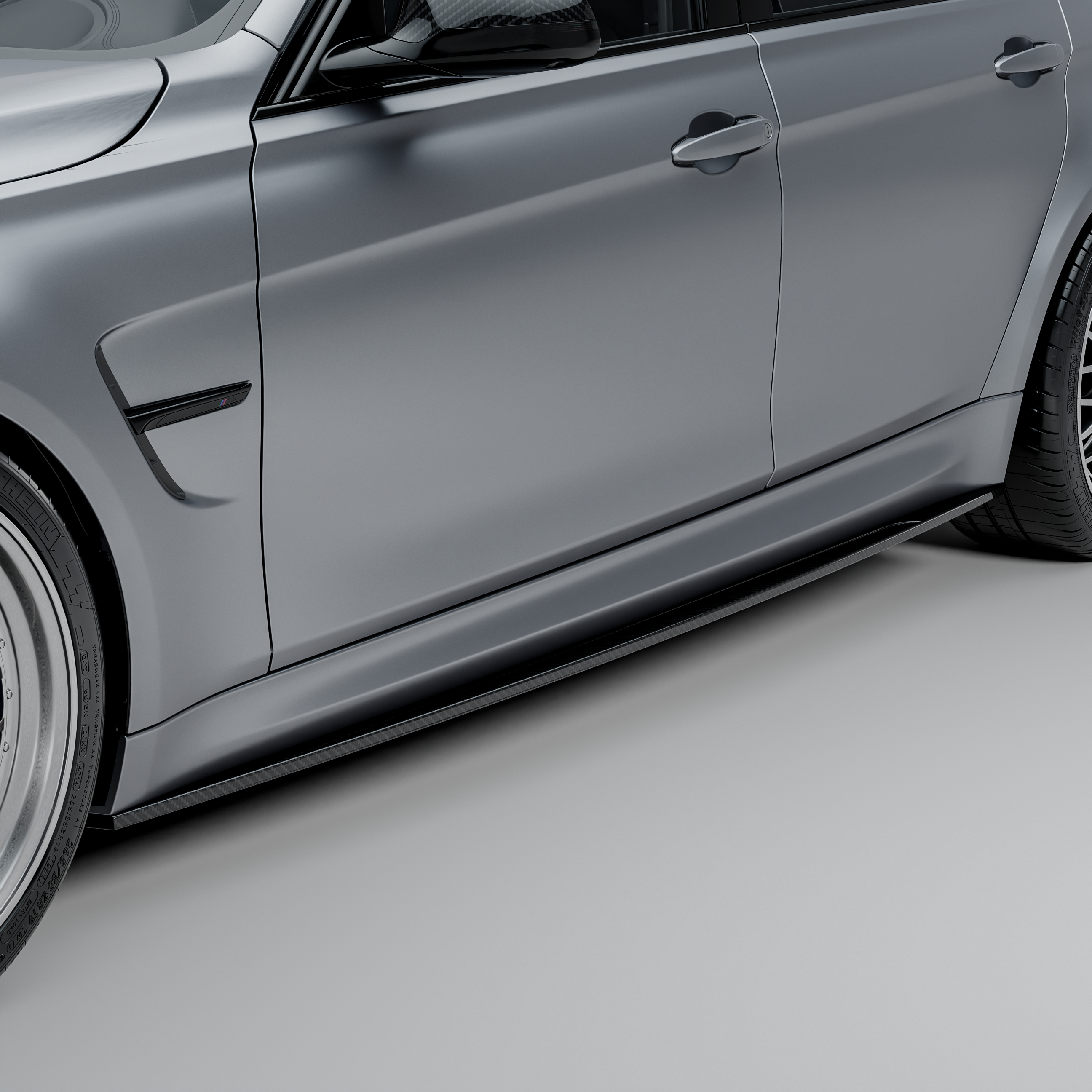 MHC+ BMW F80 M3 & F82/F83 M4 GTX Side Skirts In Pre Preg Carbon Fibre