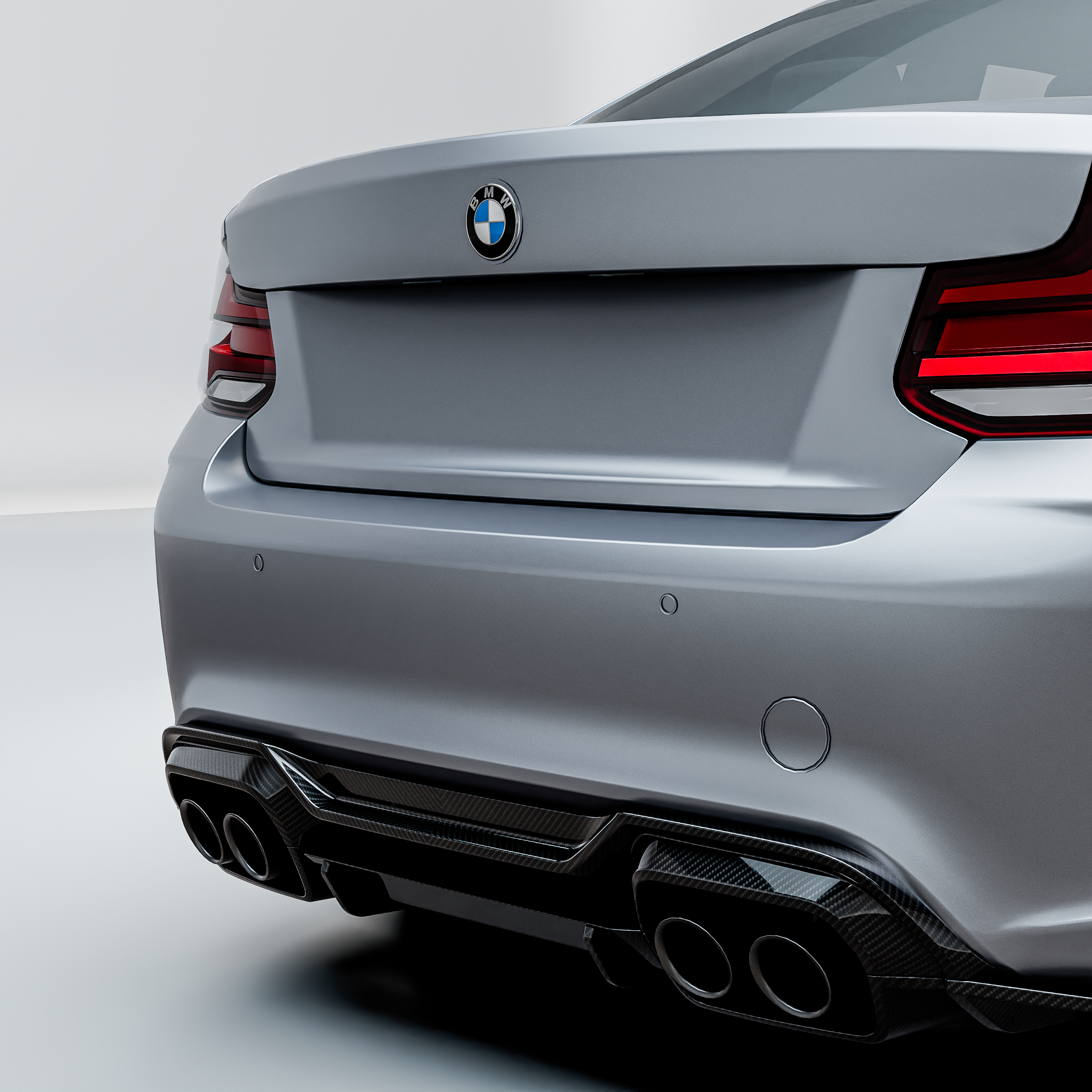 MHC+ BMW F87 M2 GTX Rear Diffuser In Pre Preg Carbon Fibre