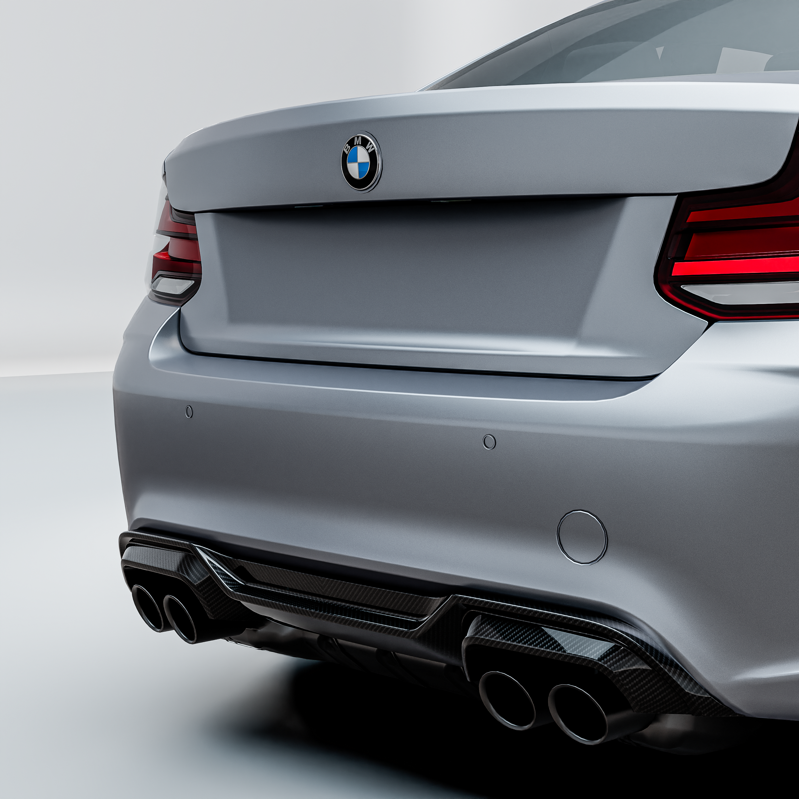 MHC+ BMW F87 M2 GTX Rear Diffuser In Pre Preg Carbon Fibre