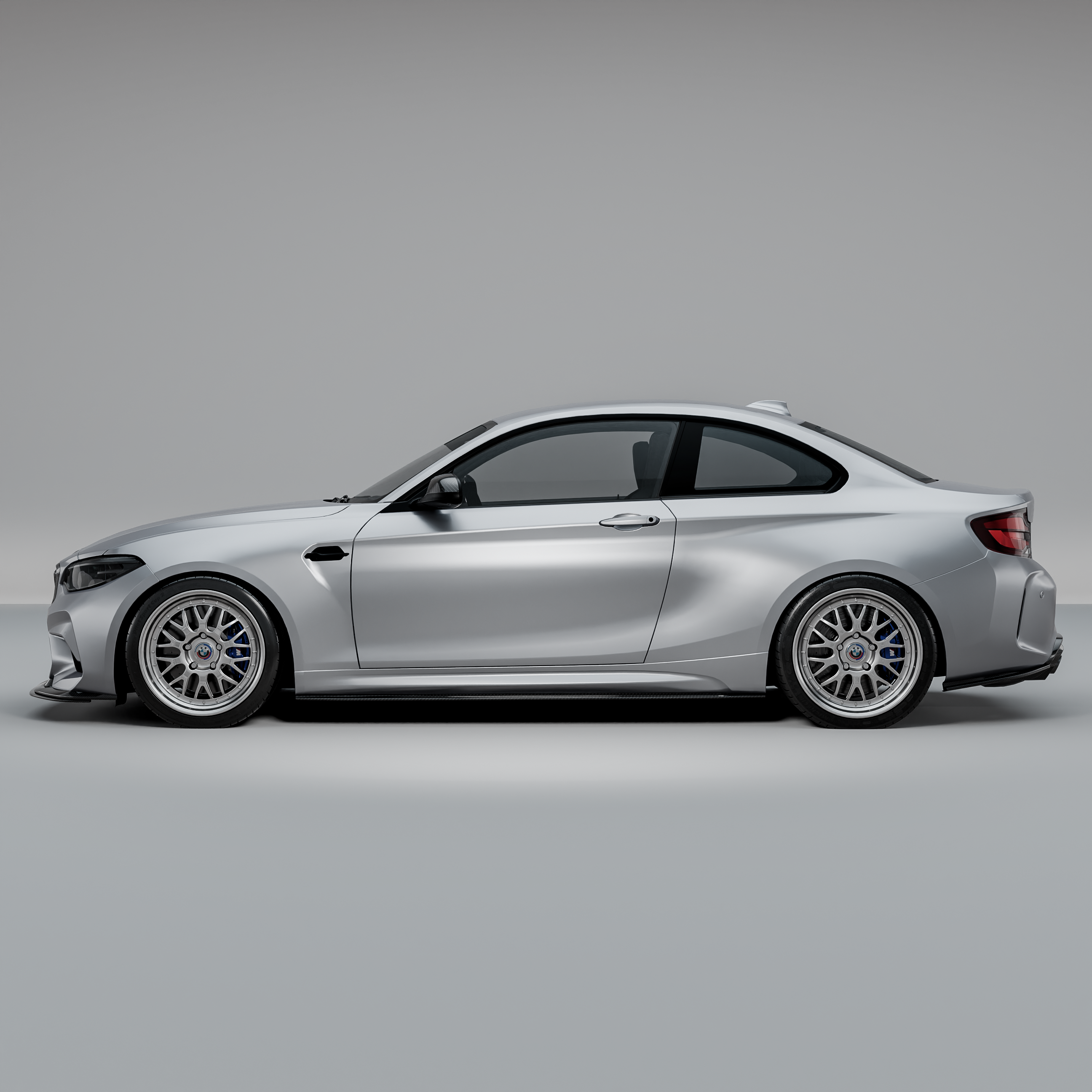 MHC+ BMW F87 M2 GTX Side Skirts In Pre Preg Carbon Fibre