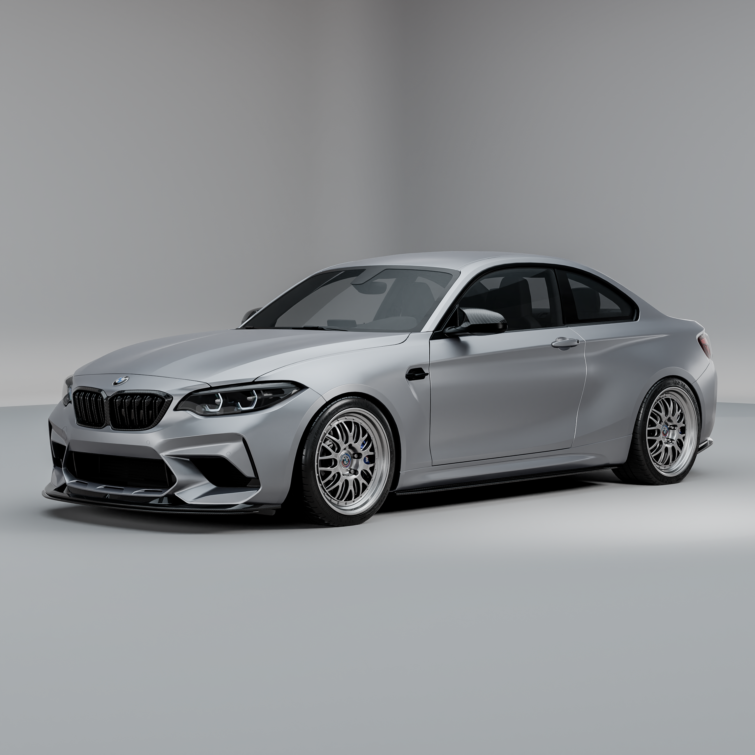 MHC+ BMW F87 M2 GTX Side Skirts In Pre Preg Carbon Fibre