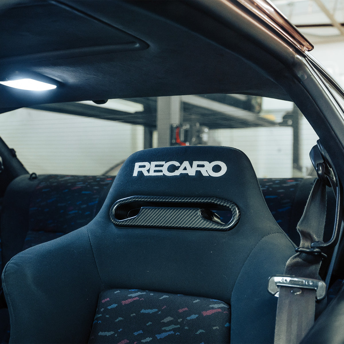 MHC+ Recaro SR2 & SR3 Satin Pre Preg Carbon Fibre Seat Harness Pass Through Inlays Set