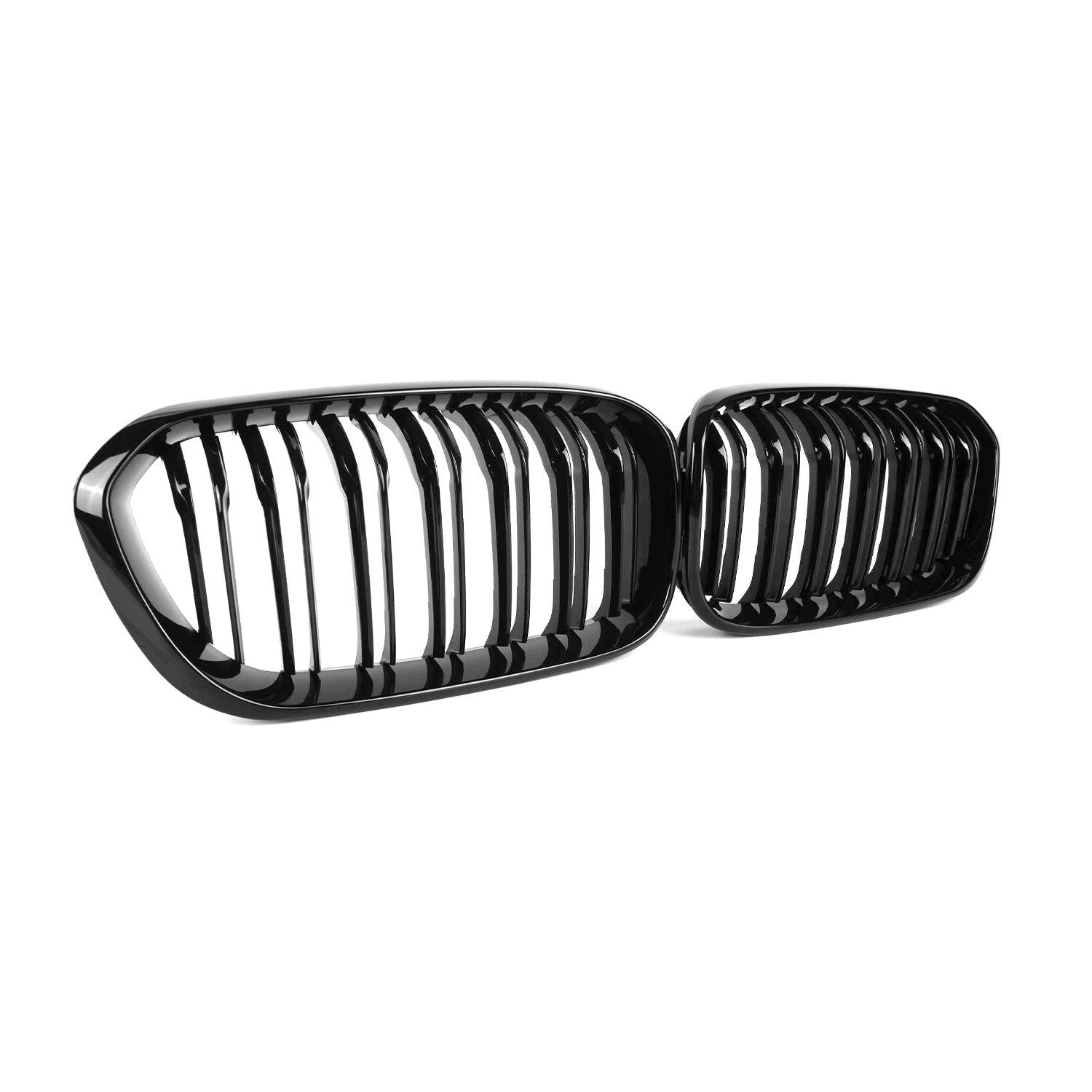 BMW F20 & F21 1 Series LCI Gloss Black Double Slat Front Grilles