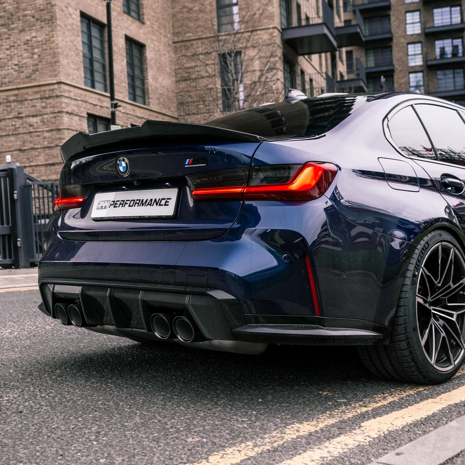 MHC+ BMW G80 M3 Ducktail Rear Spoiler In Carbon Fibre