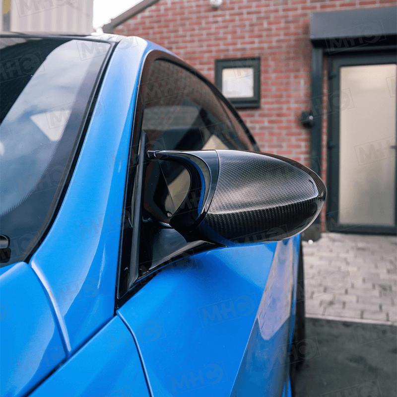 MHC+ BMW M3 Mirror Covers In Gloss Pre-Preg Carbon Fibre (E92/E93)-R44 Performance