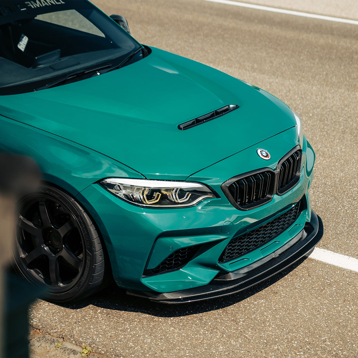 MHC+ BMW F87 M2 & M2 Competition GTX Adjustable Front Aero Add On In Pre Preg Carbon Fibre