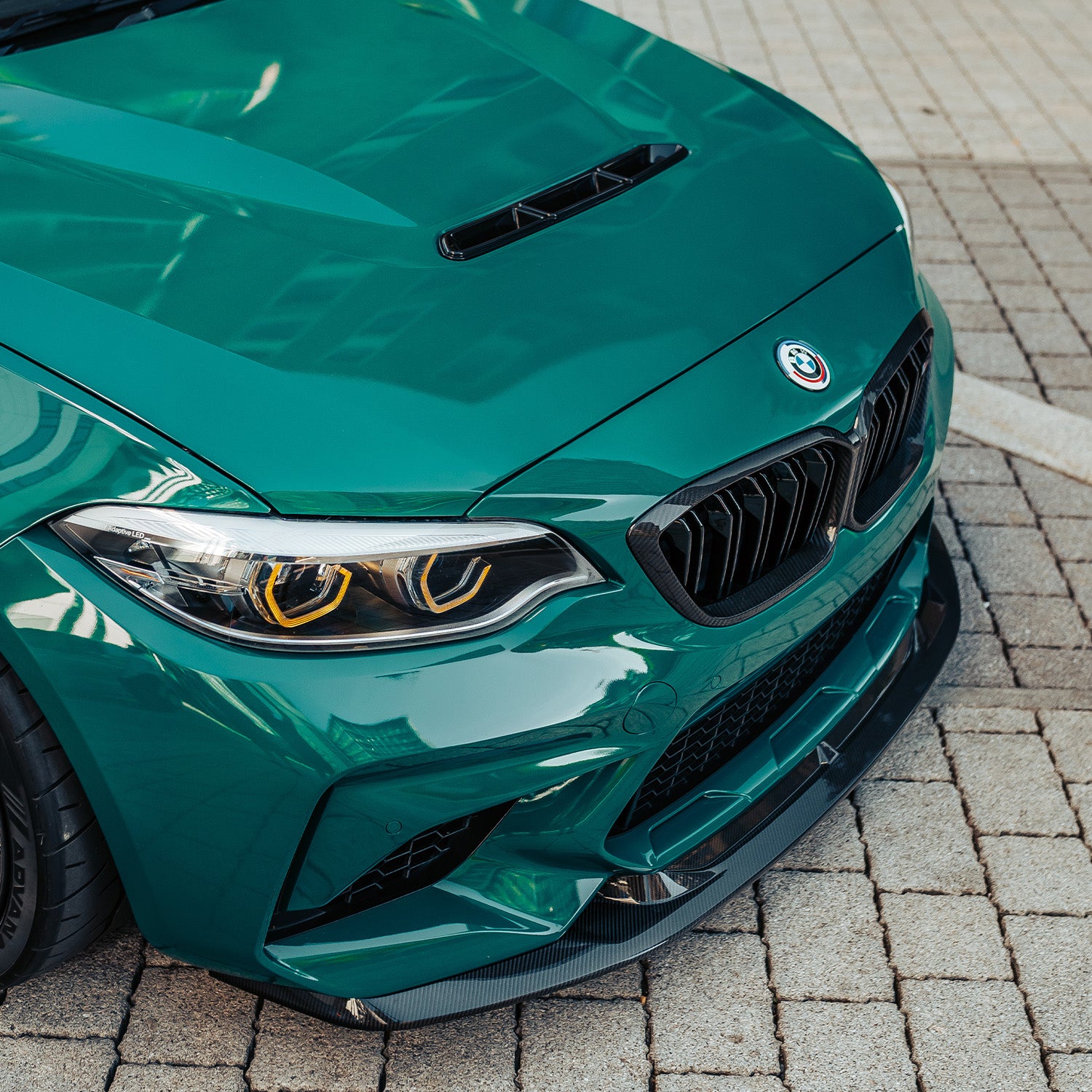 MHC+ BMW F87 M2 Competition S55 GTX Front Splitter In Pre Preg Carbon Fibre