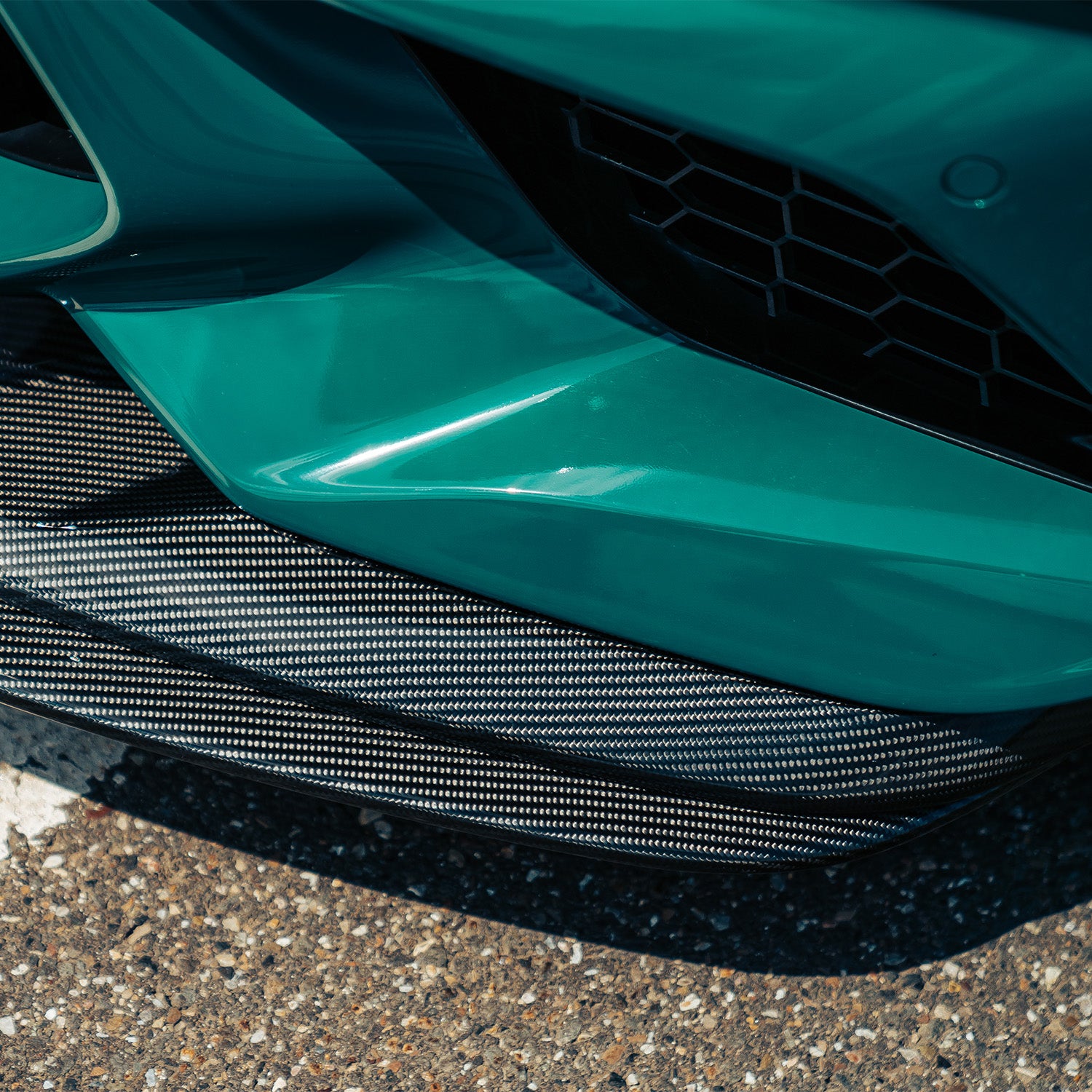 MHC+ BMW F87 M2 Competition S55 GTX Front Splitter In Pre Preg Carbon Fibre Upper & Lower Sections Fitted