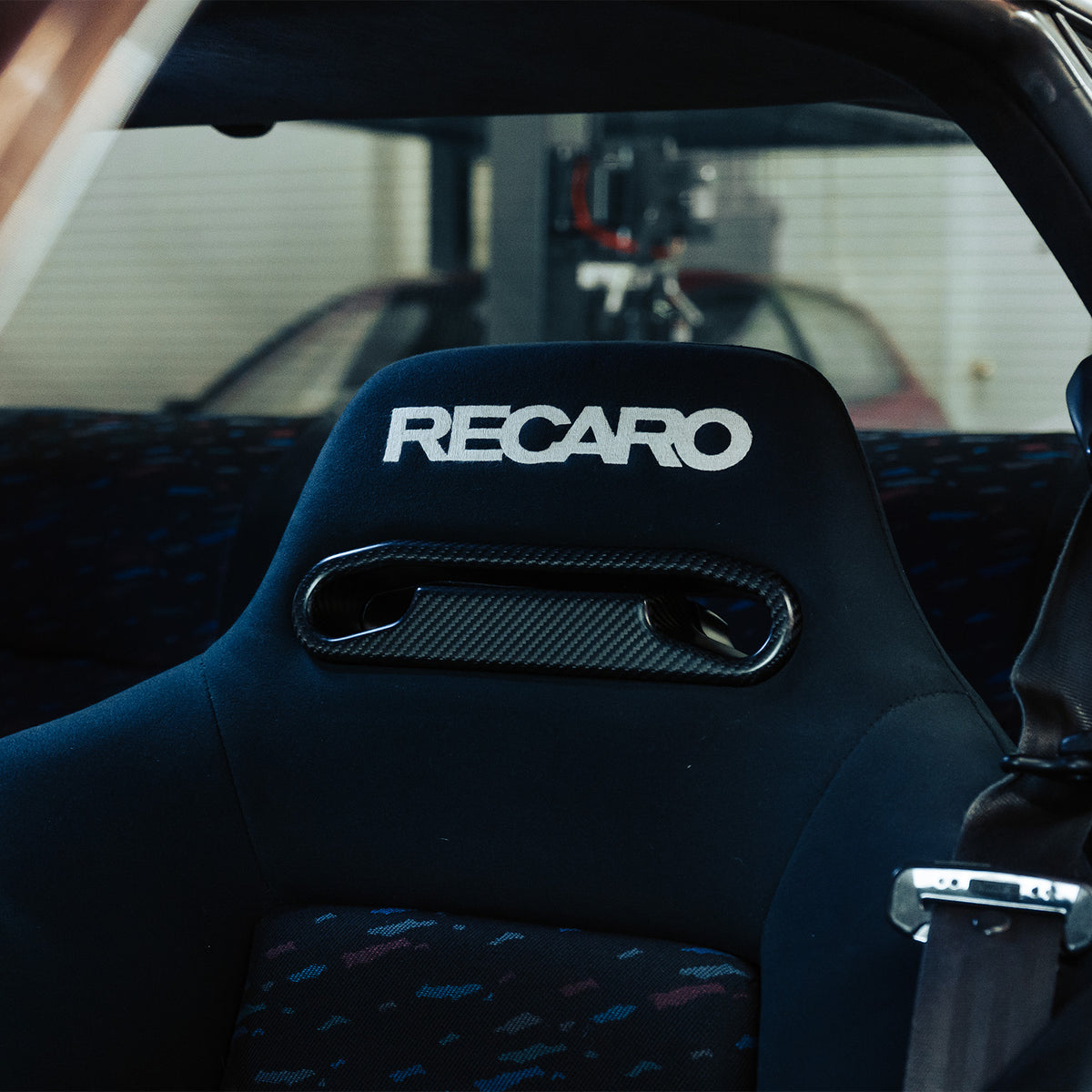 MHC+ Recaro SR2 & SR3 Satin Pre Preg Carbon Fibre Seat Harness Pass Through Inlays Set