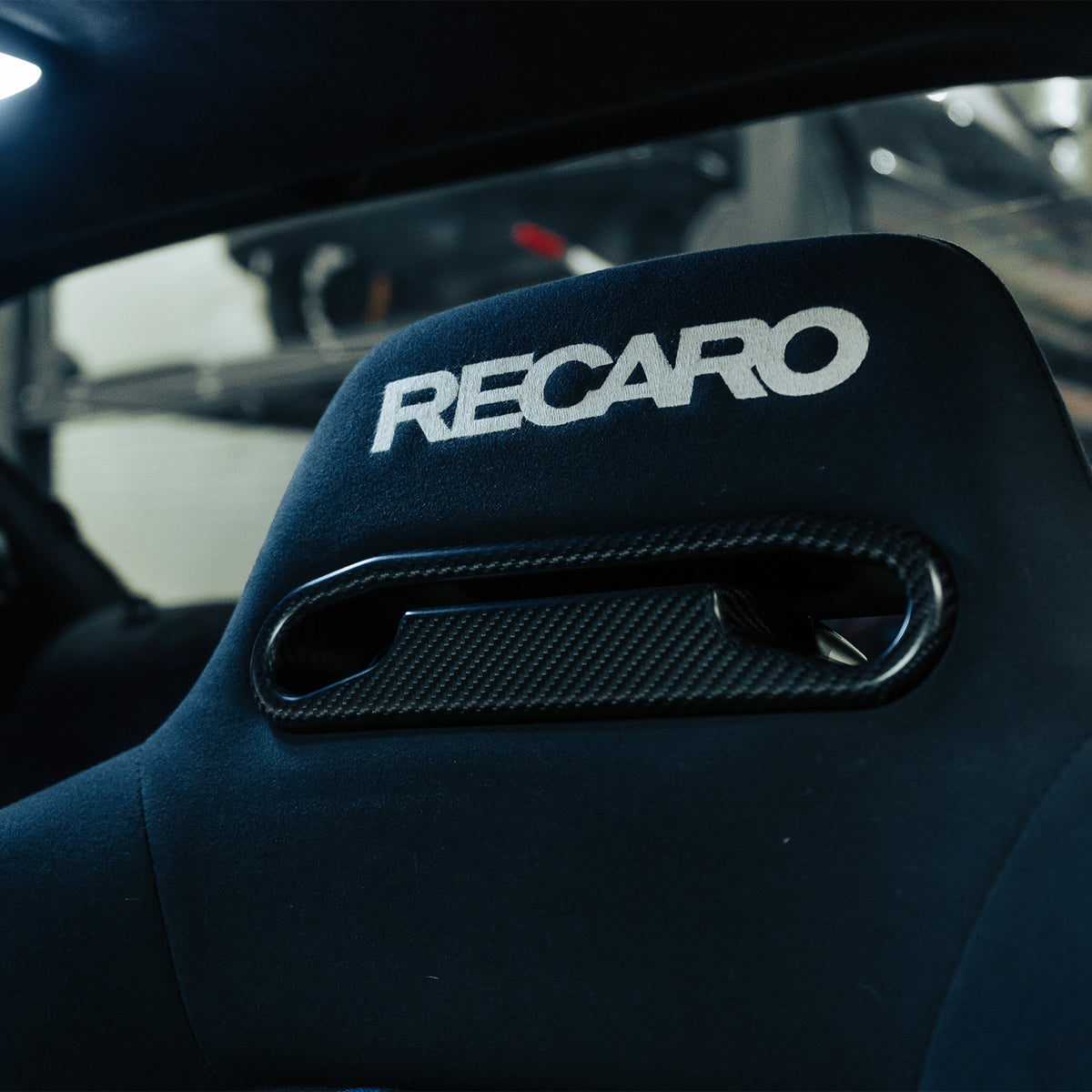 MHC+ Recaro SR2 & SR3 Satin Pre Preg Carbon Fibre Seat Harness Pass Through Inlays Set